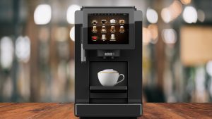 Platzsparende Kaffeemaschine