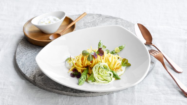 Puristisch, ohne eintönig zu wirken: Porzellankollektion Options von Bauscher